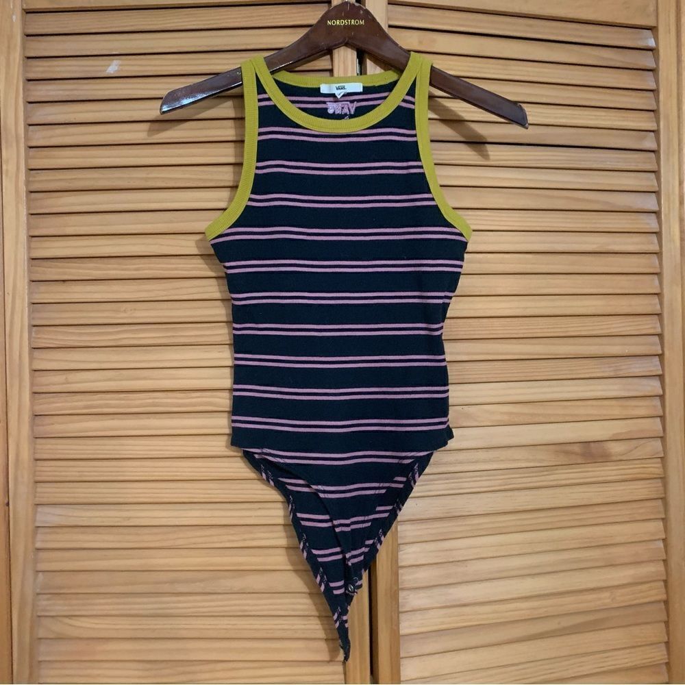 Vans Striped Bodysuit Size Small